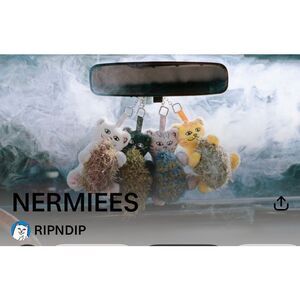 Rip N Dip Sealed Complete Set of Nerm Nuggs Plush Cat Keychain Backpack Clip 3”